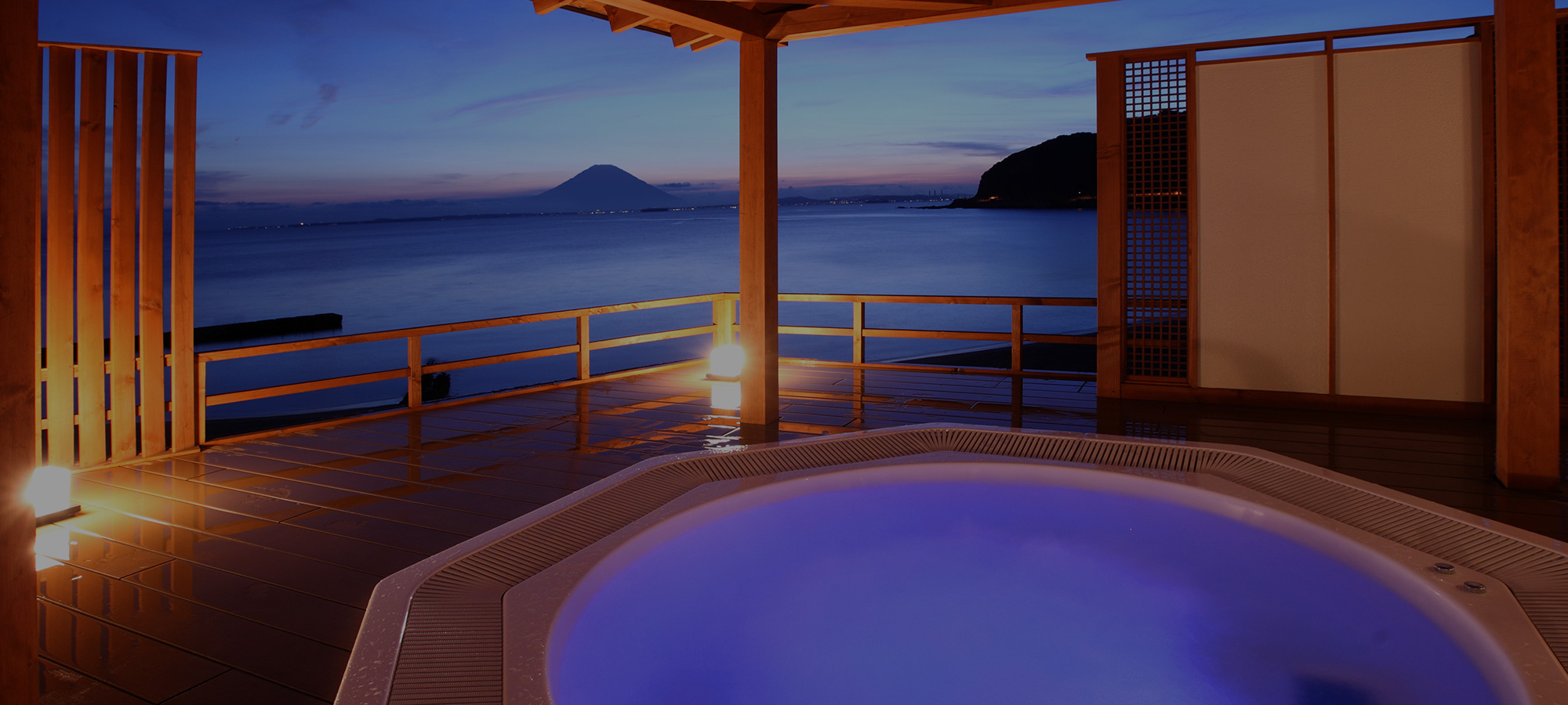 Private open-air onsen bath